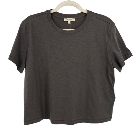 Madewell Womens Gray Cotton Short Sleeve T-Shirt Size Medium NWT - Picture 1 of 8